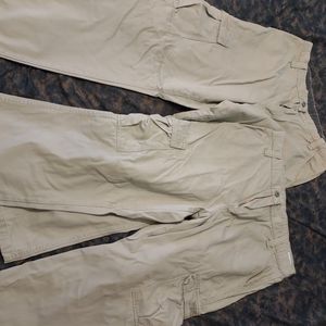 2 Pair Men's Wrangler Khaki Cargo Pants